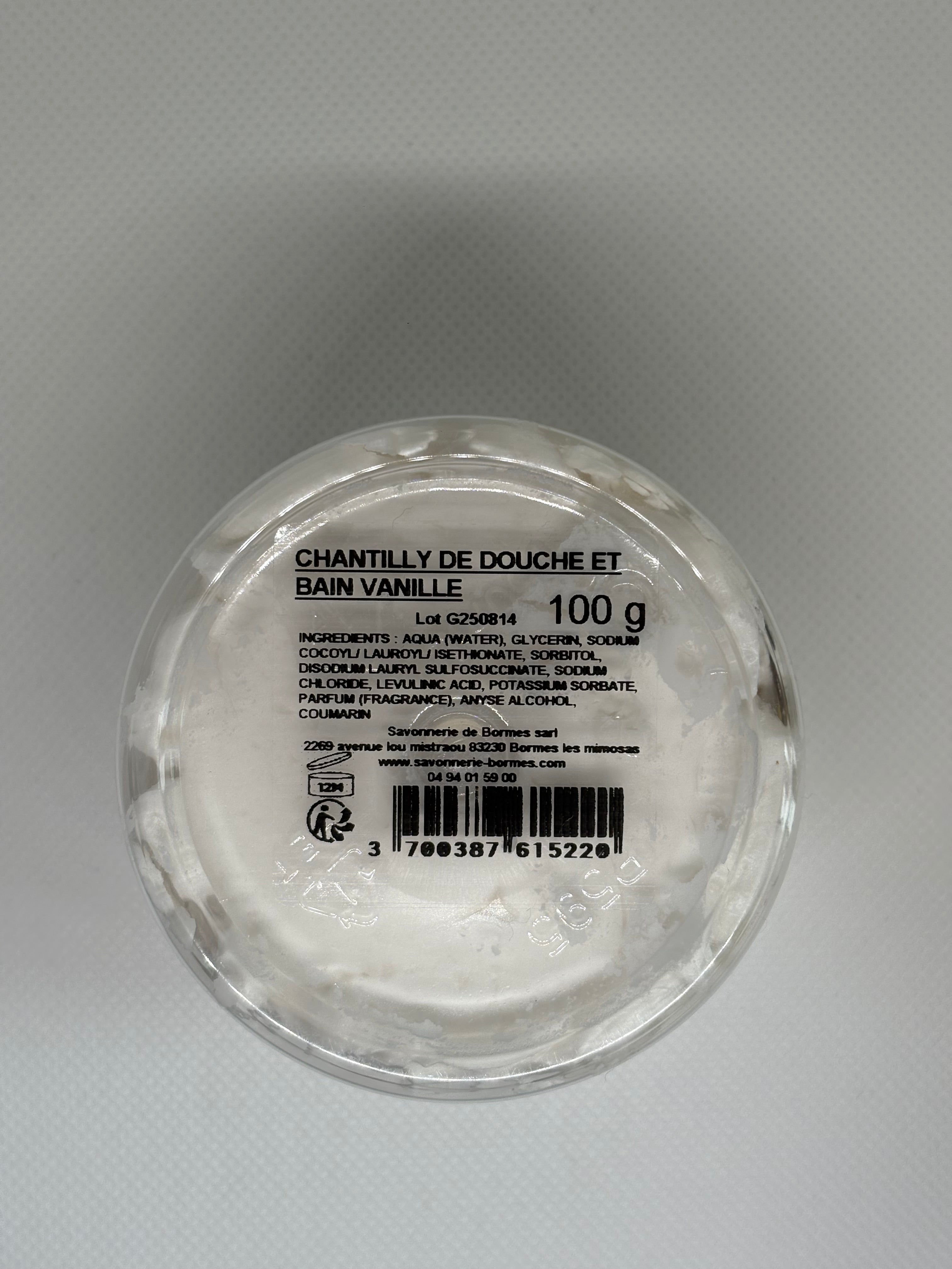 🛁  – CHANTILLY DE DOUCHE VANILLE KARITÉ 100G – KCOSMÉTIQUE