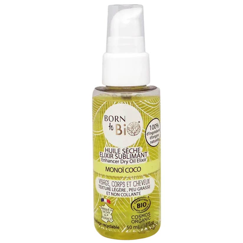 Huile sèche Elixir sublimant Monoï Coco Cosmos Organic 50 ml