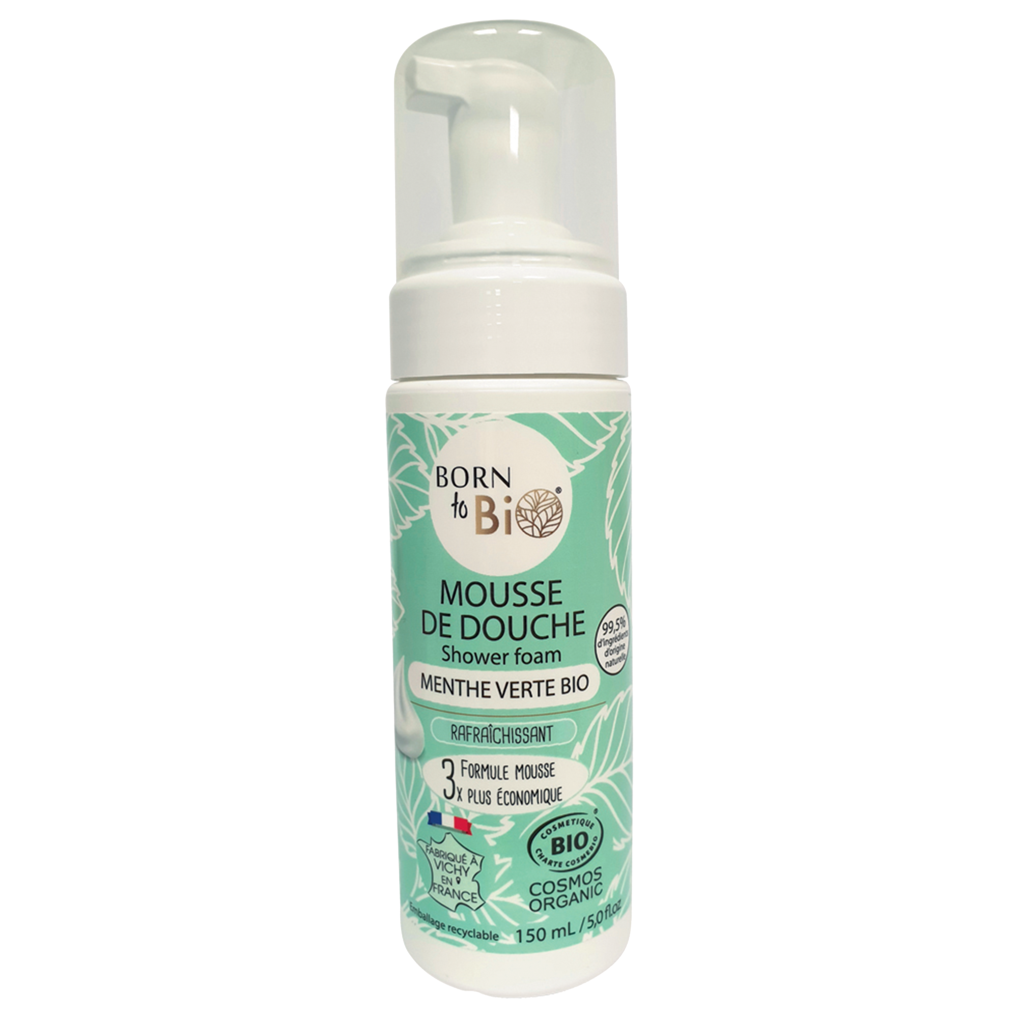 Mousse de douche Menthe verte Bio  - 150mL
