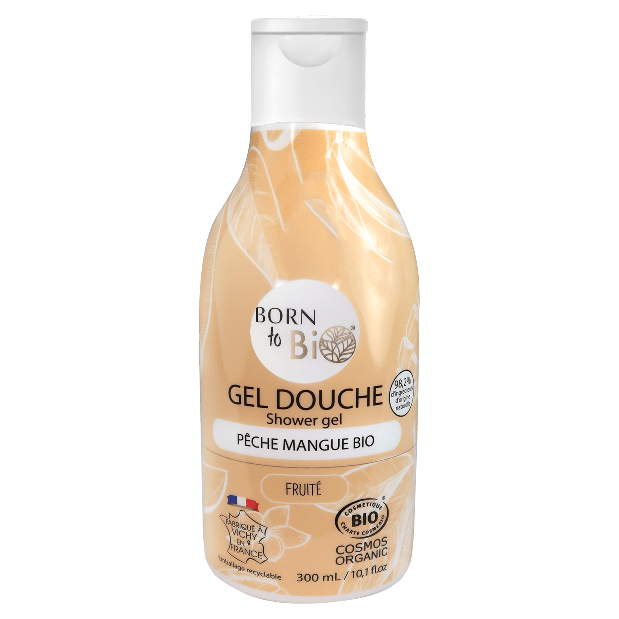 Gel douche Pèche Mangue Bio Cosmos Organic 300 ml