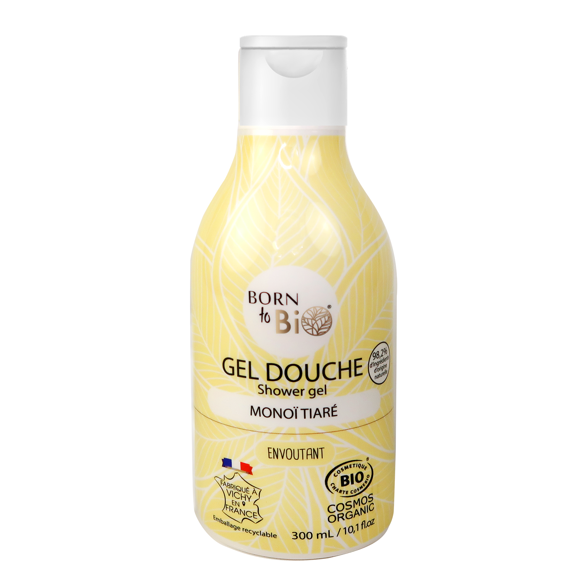 Gel douche Monoï Tiaré Cosmos Organic  - Born to Bio 300mL
