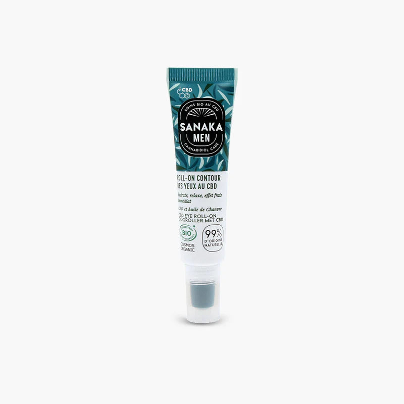 Roll-on Yeux au CBD – Sanaka Men | Soin Fraîcheur Hydratant 99 % Naturel 15 ml