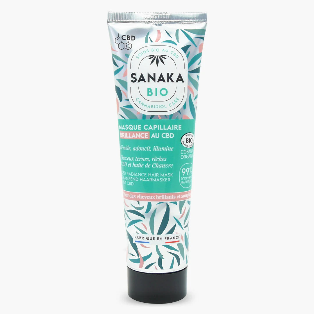 Masque Capillaire Brillance au CBD – Sanaka Bio | Soin Naturel pour Cheveux Ternes et Rêches 150 ml